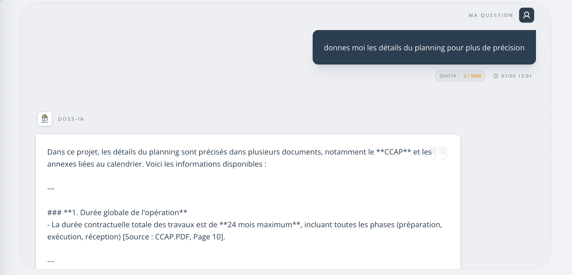 Analyse intelligente avec Doss-ia